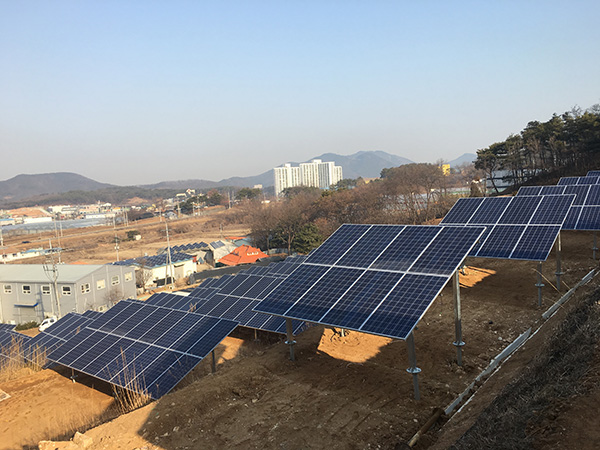 경기도 화성에 건립된 현대에코쏠라의 태양광발전소 전경. [사진=현대에코쏠라]