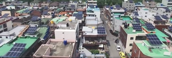 울산시에 설치 보급된 주택 태양광발전 전경 [사진=울산남구청]