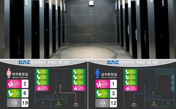 커누스가 김포국제공항에 IoT 기반 스마트화장실 시공을 완료했다고 밝혔다. [사진=커누스]