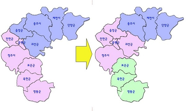 충청북도 보건환경연구원(원장 신태하)은 2018년 7월 1일부터 충북지역 미세먼지(PM10, PM2.5) 경보제 권역을 현재 2개 권역에서 3개 권역으로 세분화하여 운영한다고 밝혔다.[사진=충청북도]