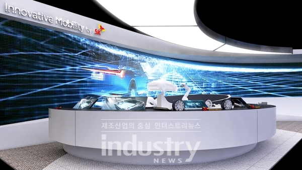 CES 2019에 참가해 5G 기술을 선보인 SK 관계사 공동 전시 부스 [사진=SK]