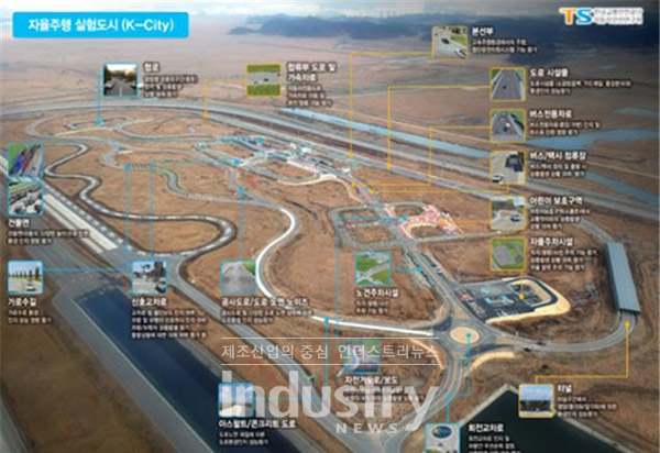 국토교통부가 국내 자율주행기술 성장을 위해 자율주행 전용시험장 '케이-시티'를 3개월간 무료 개방한다. [사진=국토교통부]