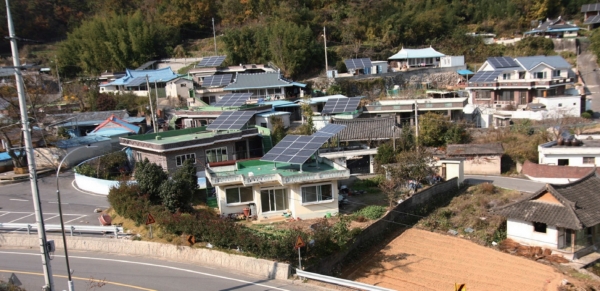 순천시 도사동 야흥 햇빛에너지마을 전경 [사진=산업통상자원부]