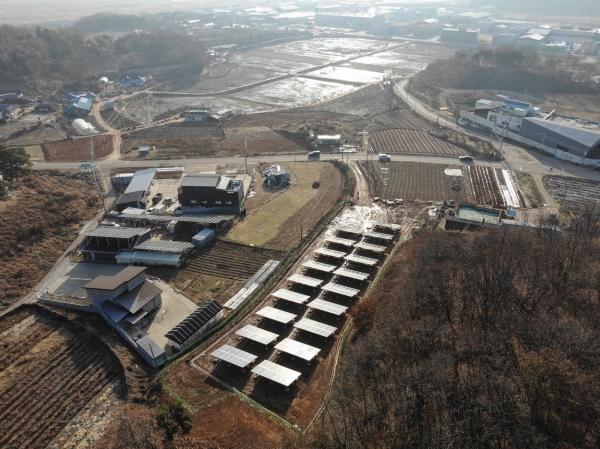 경기도 화성 한국형 FIT 100kW 급 태양광 발전소 설치 전경 [사진=해줌]