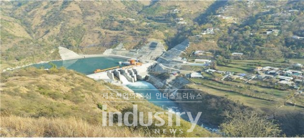 수자원공사에서 추진 중인 파키스탄 파트린드(Patrind) 150MW 수력발전 모습 [사진=한국서부발전]