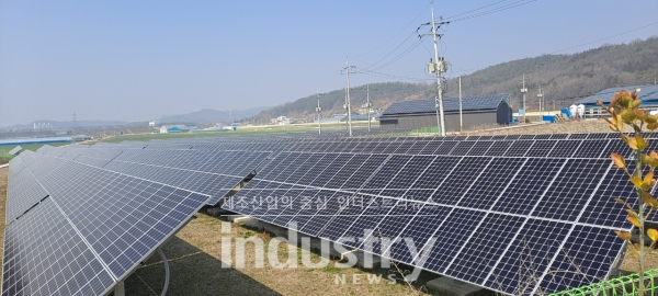 갈산1리 마을회가 전북 군산에 건립한 100㎾ 규모 태양광발전소 [사진=세종시]