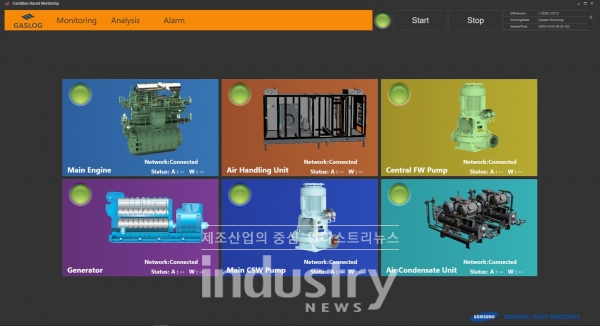 삼성중공업 에스베슬(SVESSEL) 모터상태 모니터링 스크린 이미지 [사진=슈나이더일렉트릭]