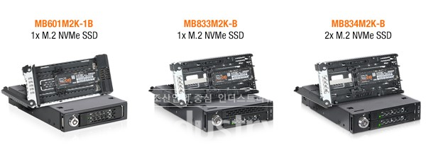 M.2 하드랙(MB601M2K-1B, MB833M2K-B, MB834M2K-B) [사진=ICY DOCK]