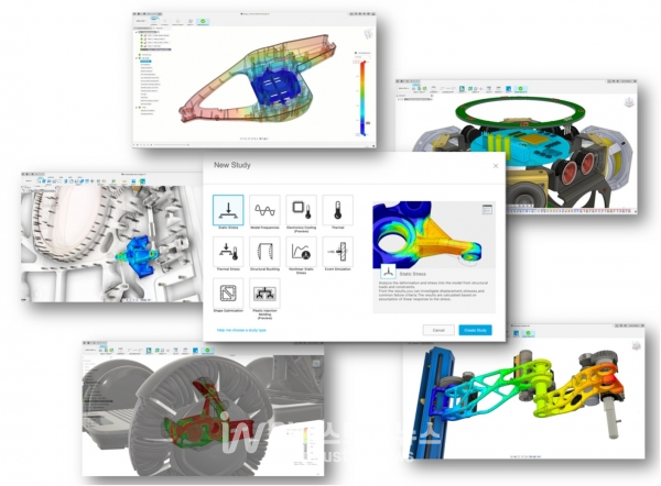 Fusion 360 시뮬레이션 익스텐션 실행 화면 [사진=오토데스크]