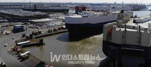 유럽 자동차 물동량 최대 규모 항만 중 하나인 브레멘하펜항 전경 [사진=Bremenhaven port]