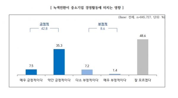 녹색전환이 중소기업 경영활동에 미치는 영향 [자료=IBK기업은행]