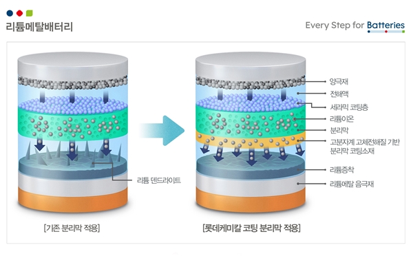 리튬메탈음극재의 안정성 향상을 위한 분리막 코팅소재 기술 개발