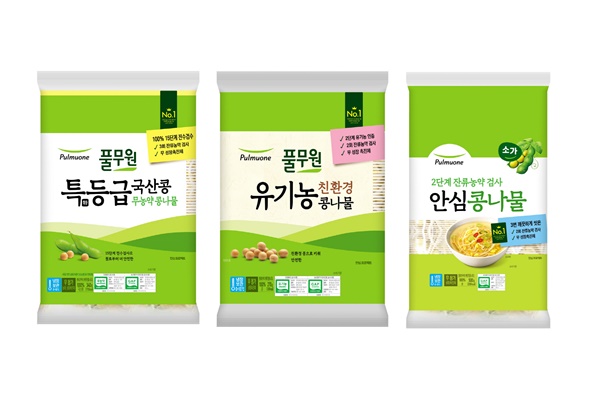 패키지 리뉴얼 된 풀무원 제품. [자료=풀무원]