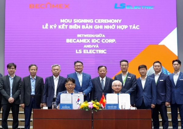 LS일렉트릭이 베트남 현지기업 베카멕스와 손잡고 빈즈엉 산업단지 입주 제조기업의 디지털 전환과 RE100 목표 달성을 지원한다. [사진=LS일렉트릭]