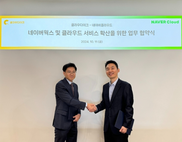 클라우다이크와 네이버클라우드가 전략적 협업으로 클라우드 스토리지 서비스를 네이버웍스와 연동했다. [사진=클라우다이크]