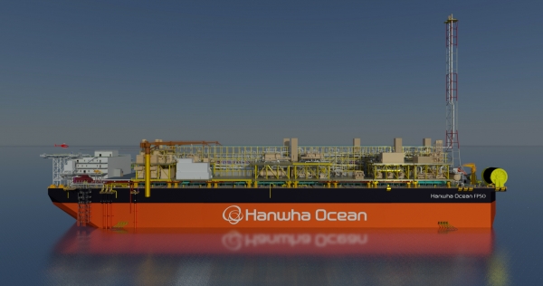 한화오션이 개발한 표준 FPSO 조감도/ 사진 = 한화오션