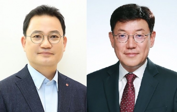 (왼쪽부터) LG생활건강 강내규 CTO, 노도엽 CHO. /사진=LG생활건강