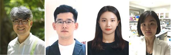 (왼쪽부터) 고려대 화학과 김종승 교수, 중국 선전대 밍러 교수, 고려대 김정륜 박사과정생(제1저자), 고려대 윤지 추 박사./사진=고려대학교