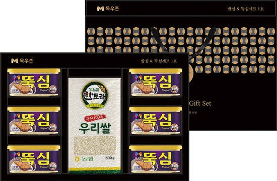 농협목우촌이 설 명절을 맞아 특별 기획한 선물세트 ‘밥심 & 뚝심 선물세트’. 쌀밥과 뚝심을 동시에 즐길 수 있도록 구성한 것이 특징이다 / 사진=농협중앙회