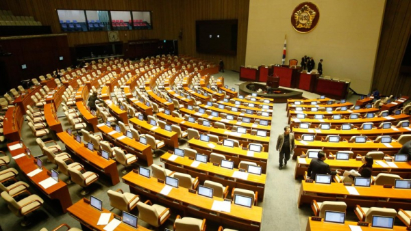 텅 빈 국회 본희장의 모습. /사진=연합뉴스