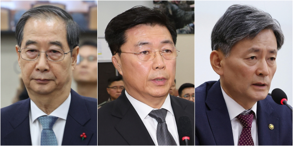 왼쪽부터 한덕수·홍장원·조지호. /사진=연합뉴스