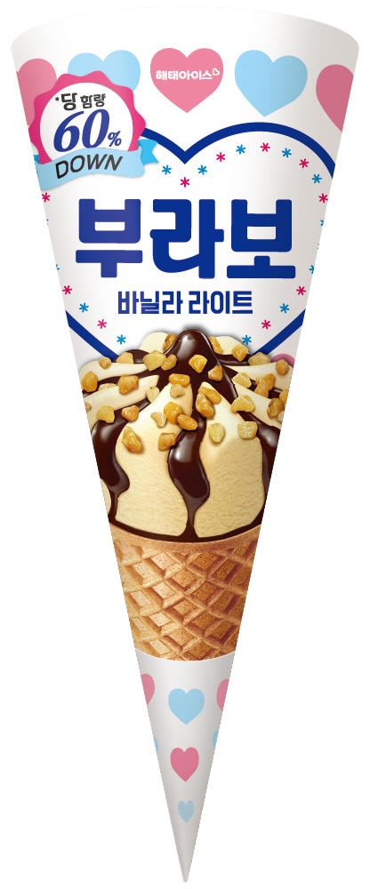 당 함량 낮춘 해태아이스 ‘부라보 바닐라 라이트’./사진=해태아이스