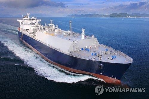 삼성중공업이 건조한 액화천연가스(LNG) 운반선./사진=삼성중공업