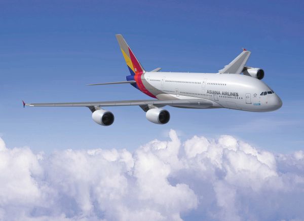 아시아나항공의 A380 항공기./사진=아시아나항공