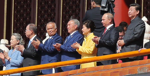 지난 2015년 중국 70주년 전승절 행사 참석한 박근혜 전 대통령. /사진=연합뉴스