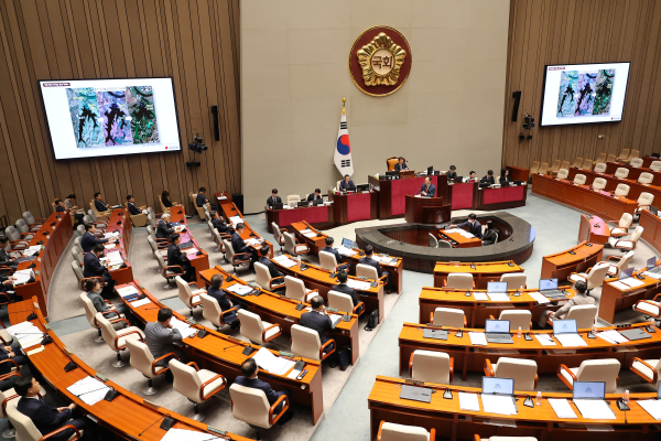 지난 1일 국회에서 예산결산특별위원회의 추가경정예산(추경)안 심사를 위한 종합정책질의가 열리고 있다. /사진=연합뉴스