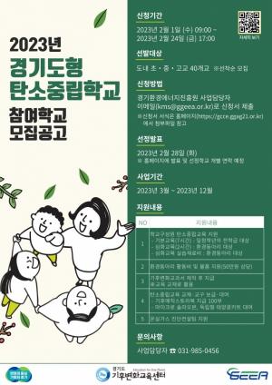 경기도, ‘경기도형 탄소중립학교’ 참여 초·중·고등학교 모집