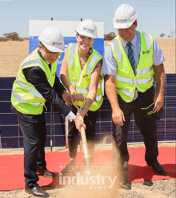 라이젠에너지가 호주 메럴우드 지역에 132MW 규모의 태양광발전소를 착공한다. [사진=RisenEnergy]