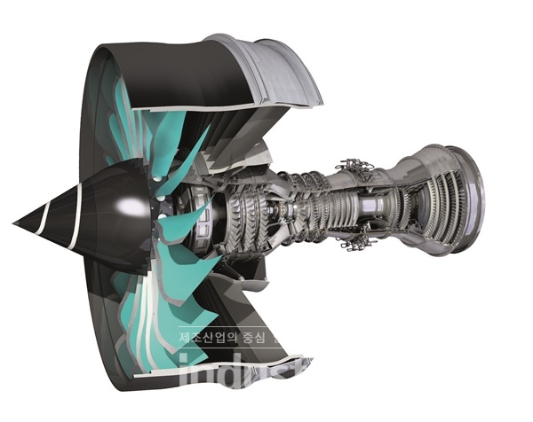 롤스 로이스의 새로운 UltraFan™ 항공기 엔진 단면도 © Steffen Weigelt/Rolls-Royce))
