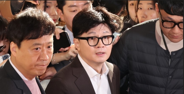 국민의힘 한동훈 대표가 9일 오전 서울 여의도 국회에서 열린 비상의원총회에 참석하고 있다. /사진=연합뉴스