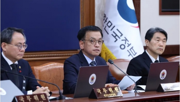 최상목 대통령 권한대행 부총리 겸 기획재정부 장관이 31일 정부서울청사에서 열린 국무회의에서 발언하고 있다. /사진=대통령실사진기자단