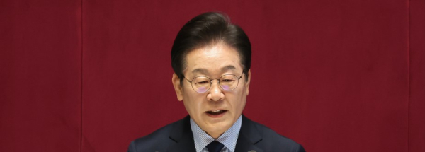 더불어민주당 이재명 대표가 10일 국회 본회의에서 교섭단체 대표 연설을 하고 있다. /사진=연합뉴스