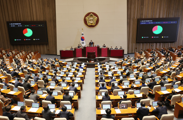 지난 3월 13일 국회 본회의에서 상법 일부개정법률안이 통과되고 있다. /사진=연합뉴스