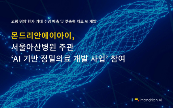 몬드리안에이아이가 서울아산병원에서 주관한 ‘AI 기반 정밀의료 개발 사업’에 참여한다. [사진=몬드리안에이아이]