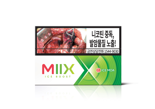 KT&G가 전국 편의점에서 판매를 시작한 릴 하이브리드 전용스틱 신제품인 ‘믹스 아이스 모아(MIIX ICE MOA)’ 모습. /사진=KT&G